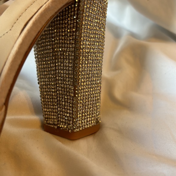 Last Mark Down!! ALDO HEELS TAN with Rhinestones (Bling) size 9 - Picture 9 of 10